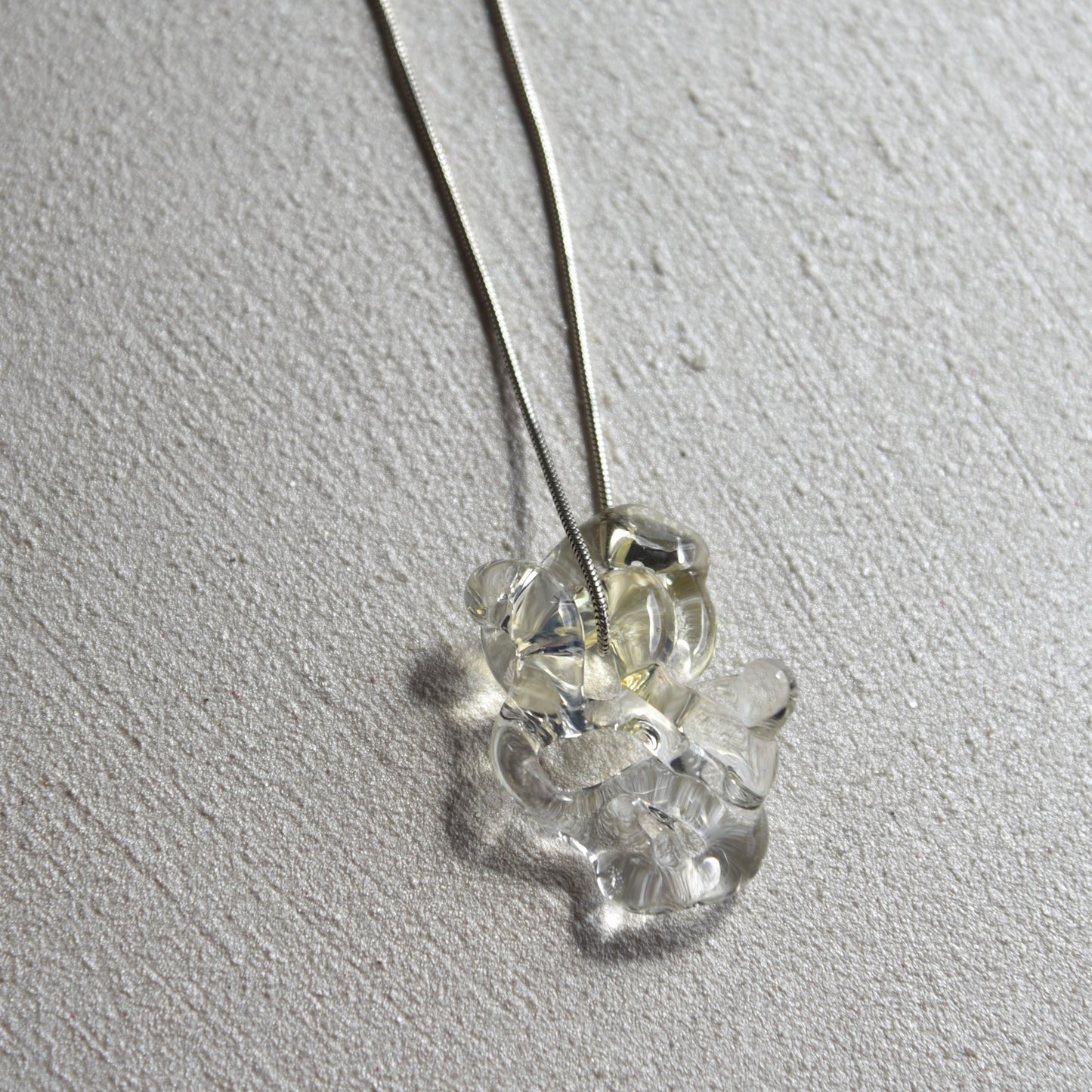 Holographic Glass Silver Necklace