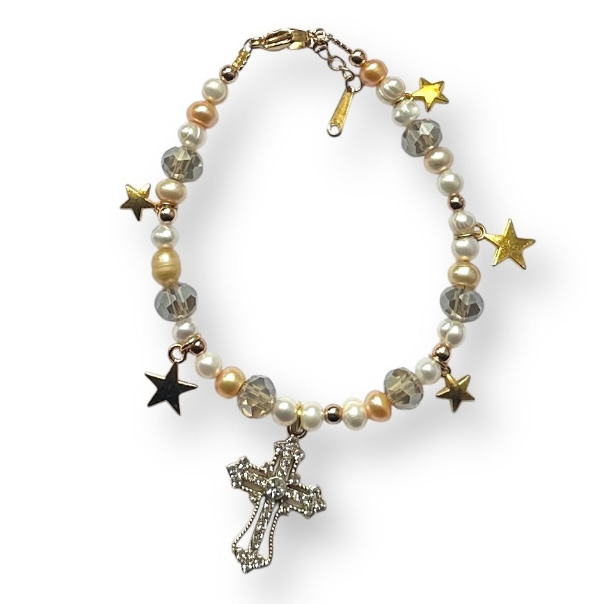 Gold Cross Bracelet