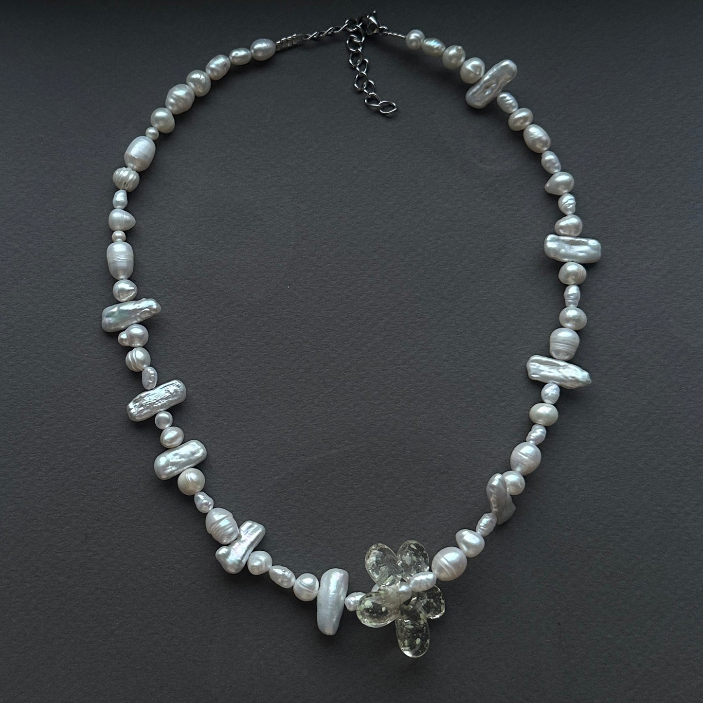 Glass Flower Necklace