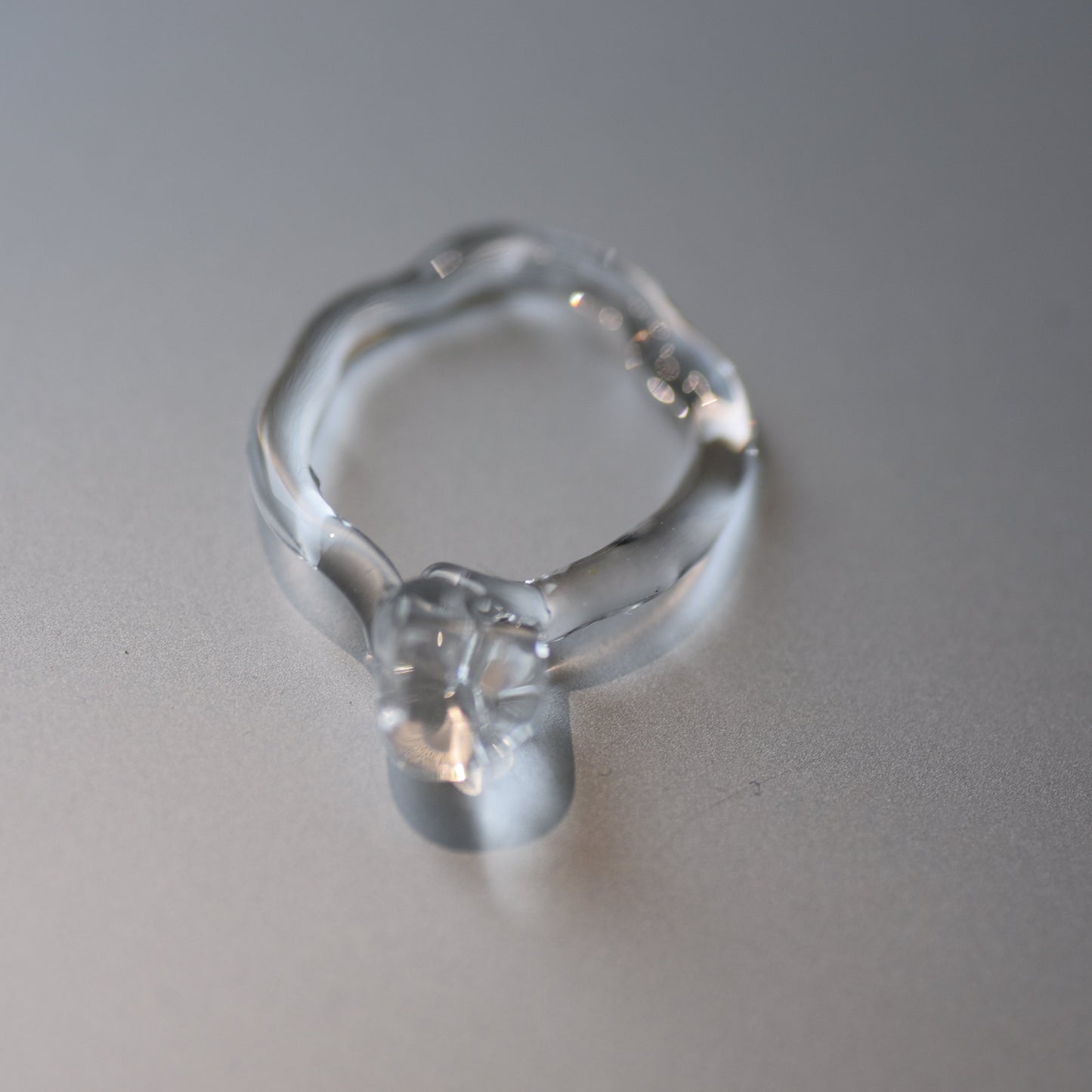Organic small Glass Ring
