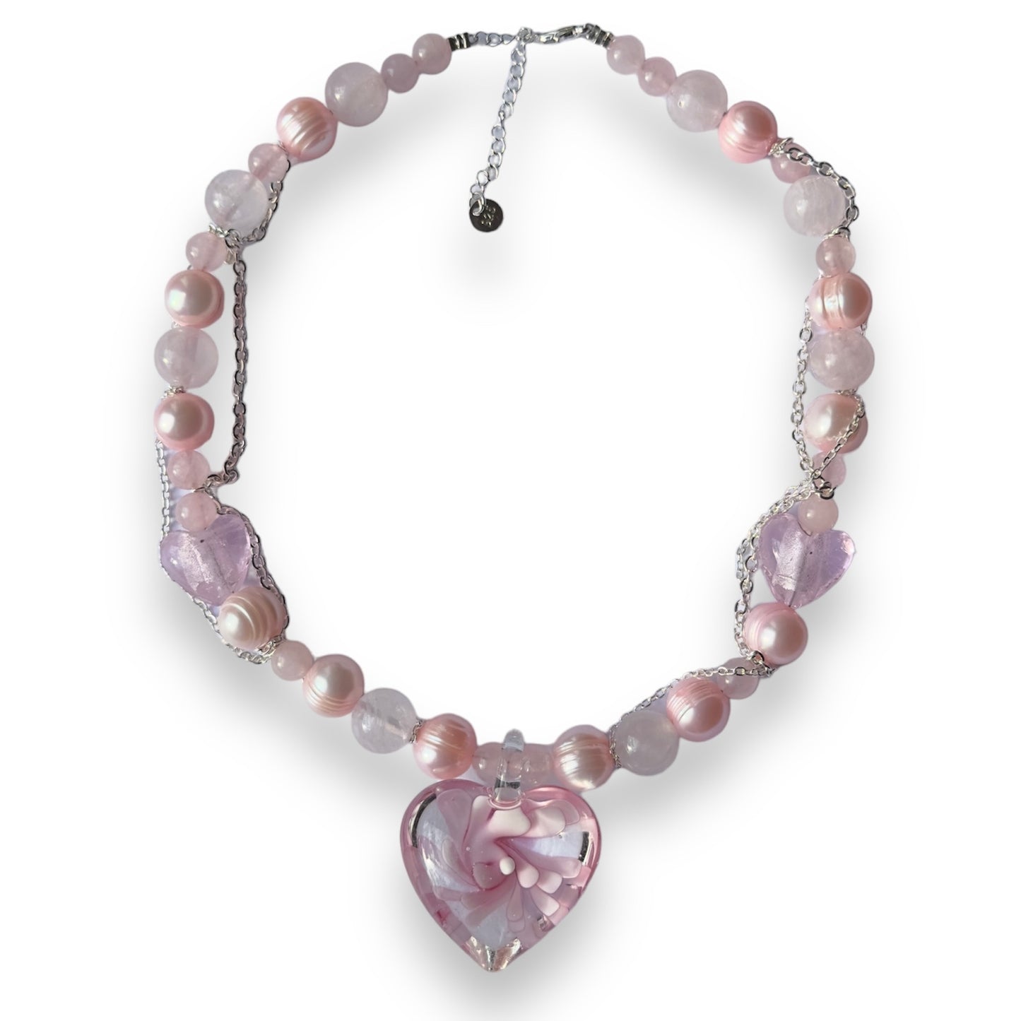 Flower Roseglass Necklace