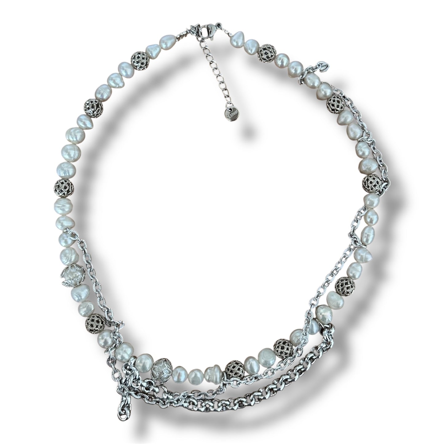 Chained Pearl Necklace