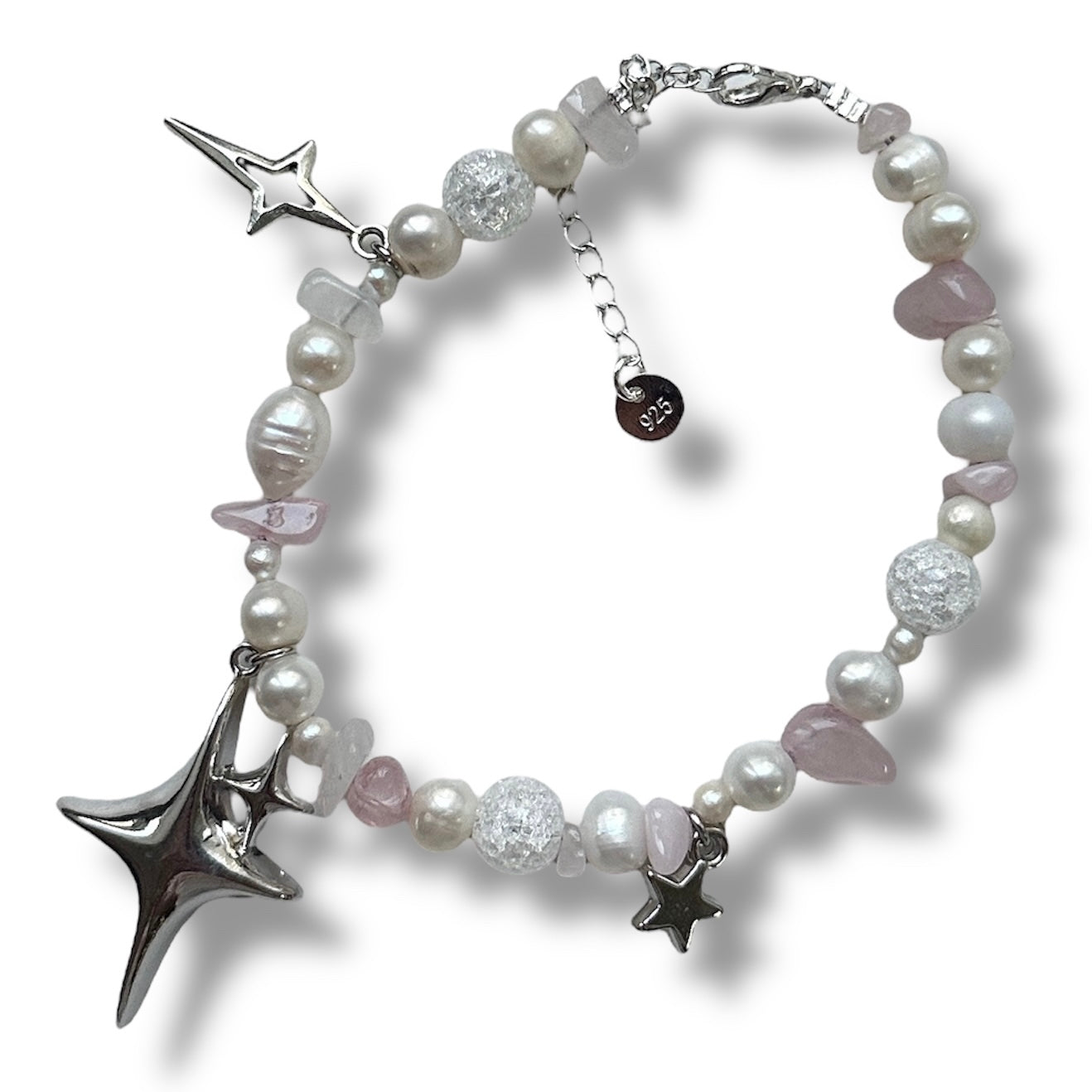 Rosé Pearl Star Bracelet