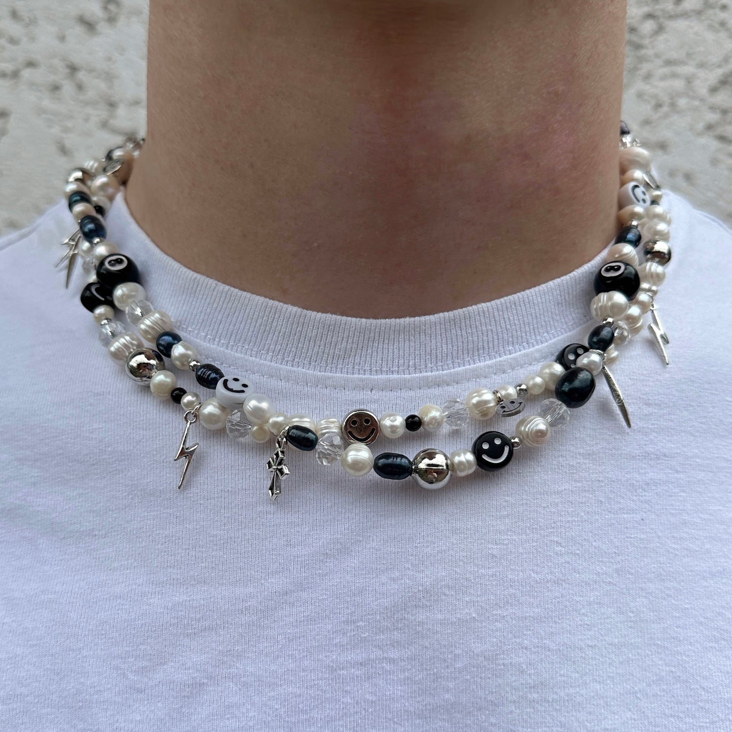 Black Smiley Necklace- Men’s Collection