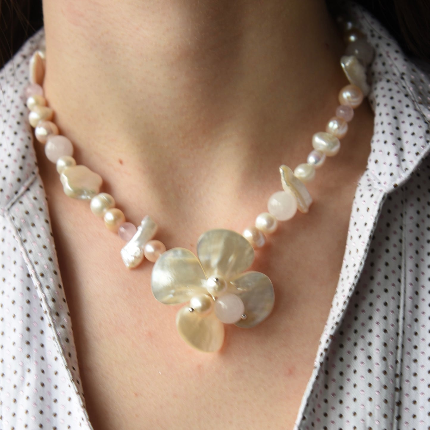 Keshi Seaflower Necklace