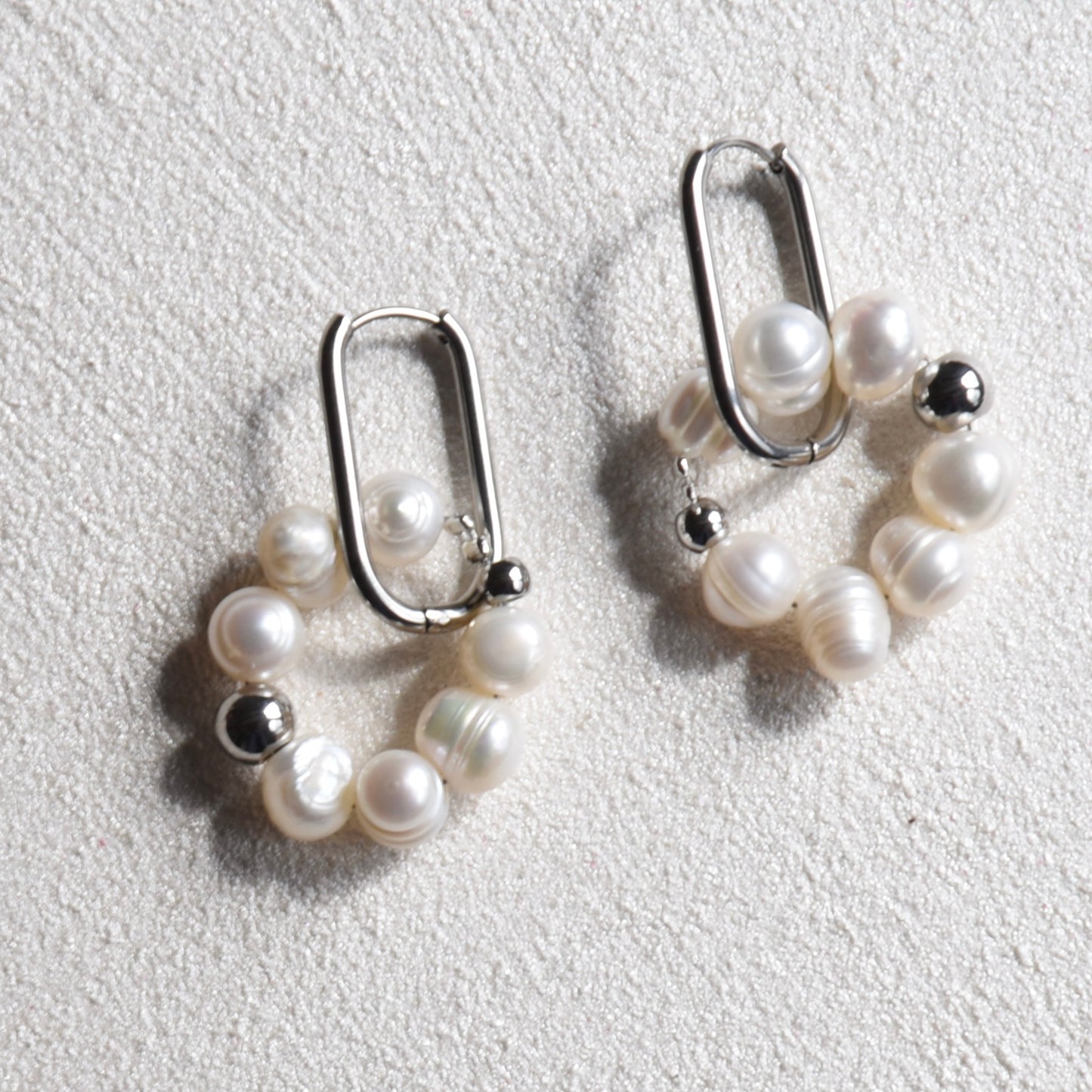Glass and Steel Earrings