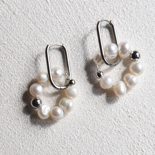 Glass and Steel Earrings