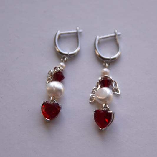 Red Heart Earrings