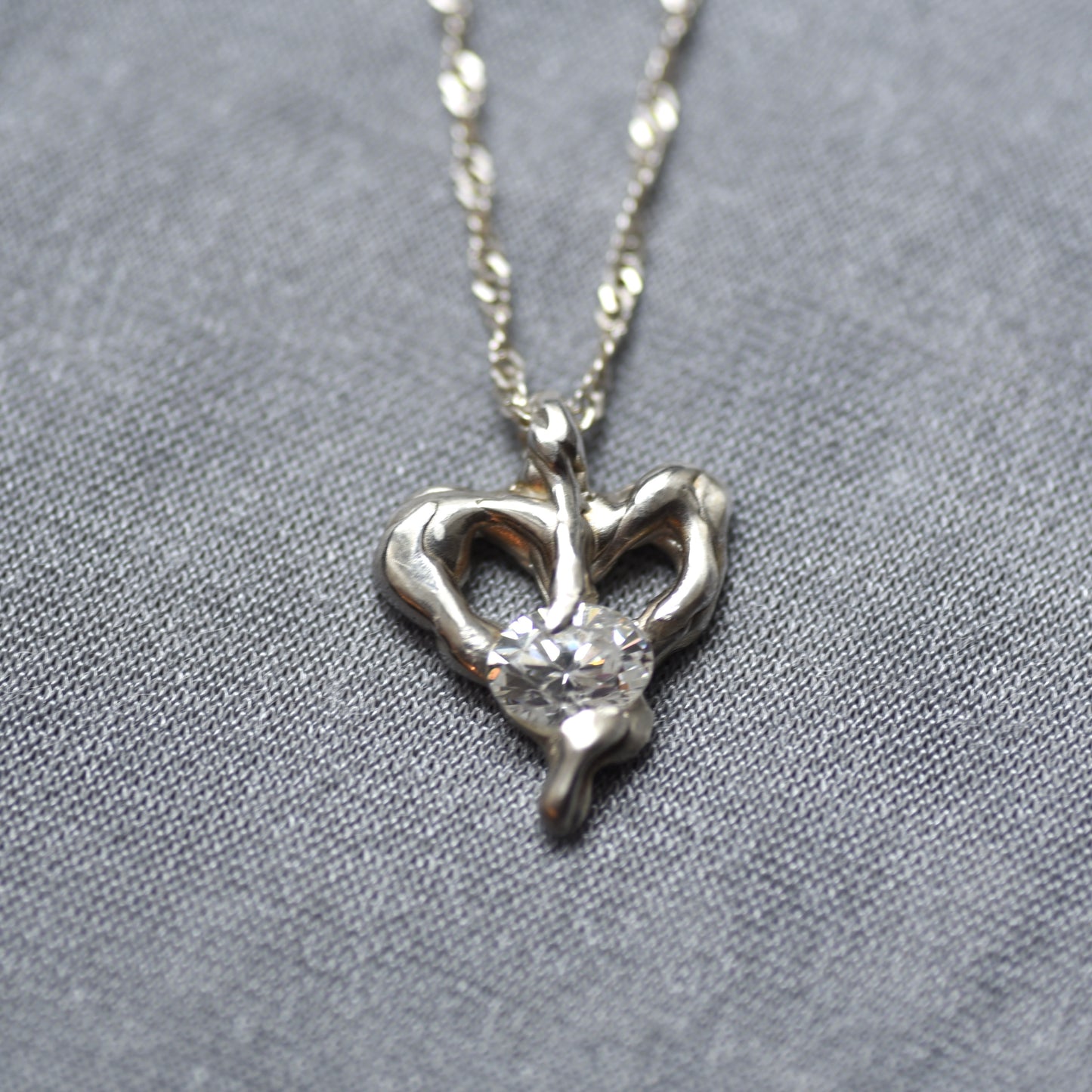 Love Heart Silver Necklace