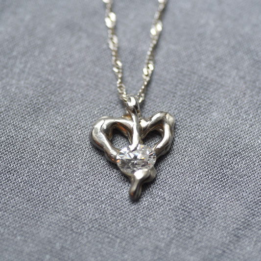 Love Heart Silver Necklace