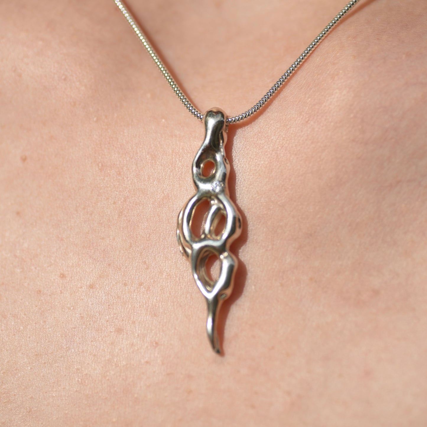 Melting Silver Necklace