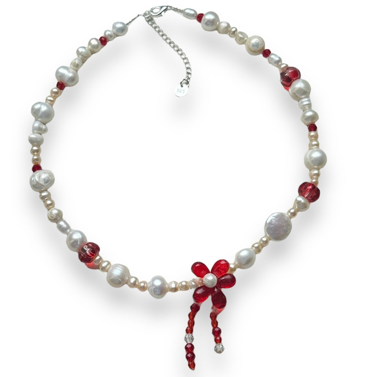 Red Flower Necklace