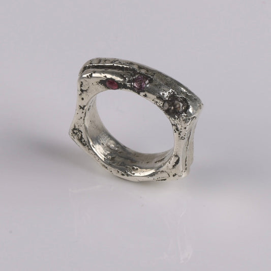 Sandcasted Silver Ring