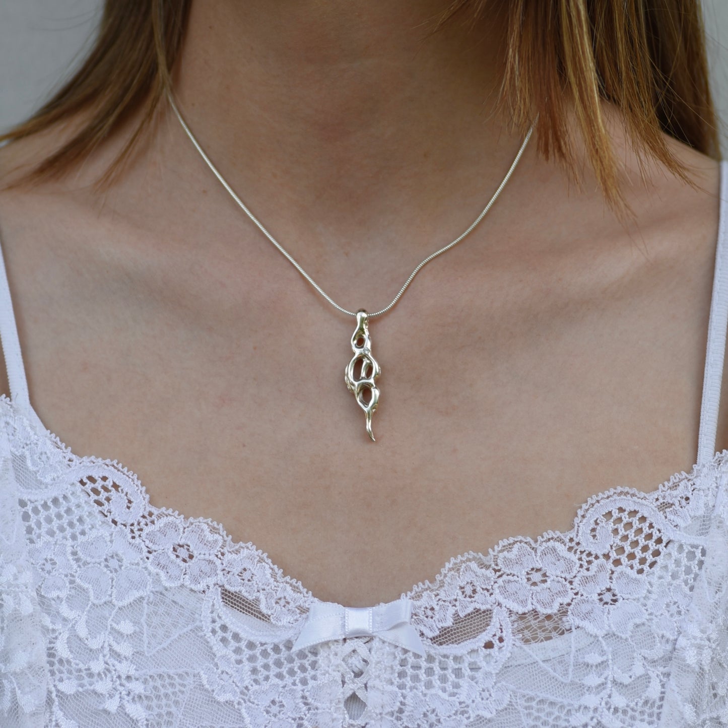 Melting Silver Necklace