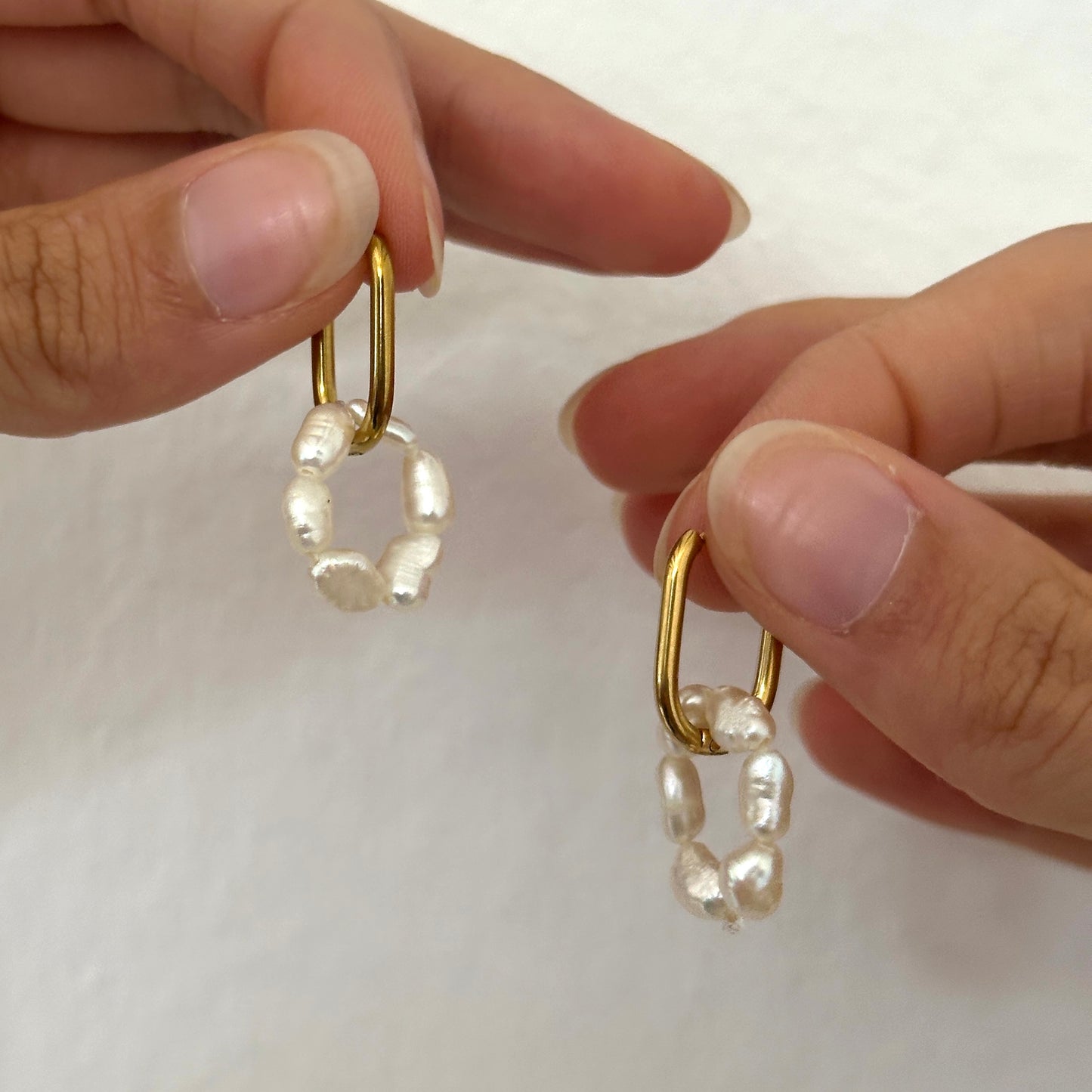 Small Gold Pearl Earrings
