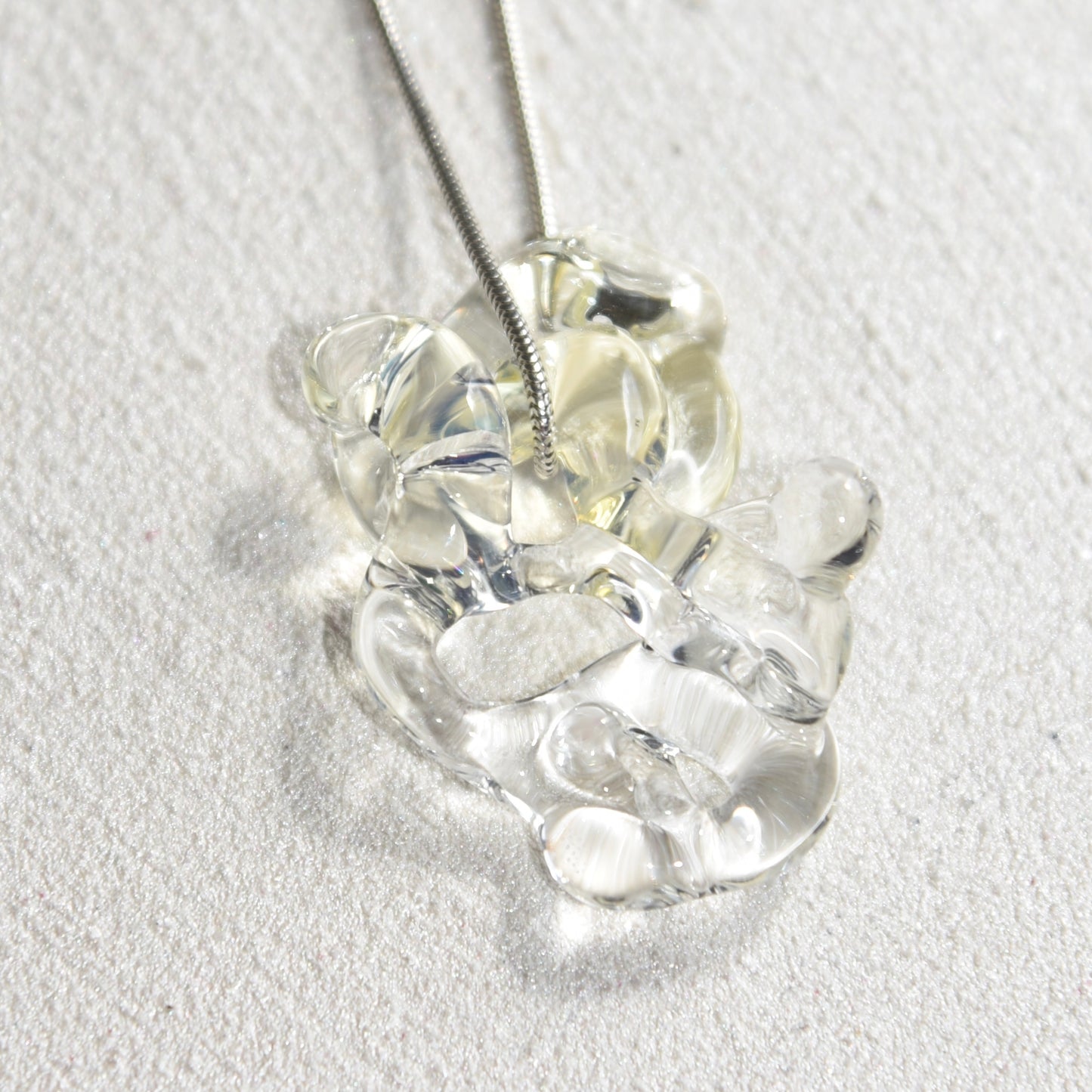 Holographic Glass Silver Necklace