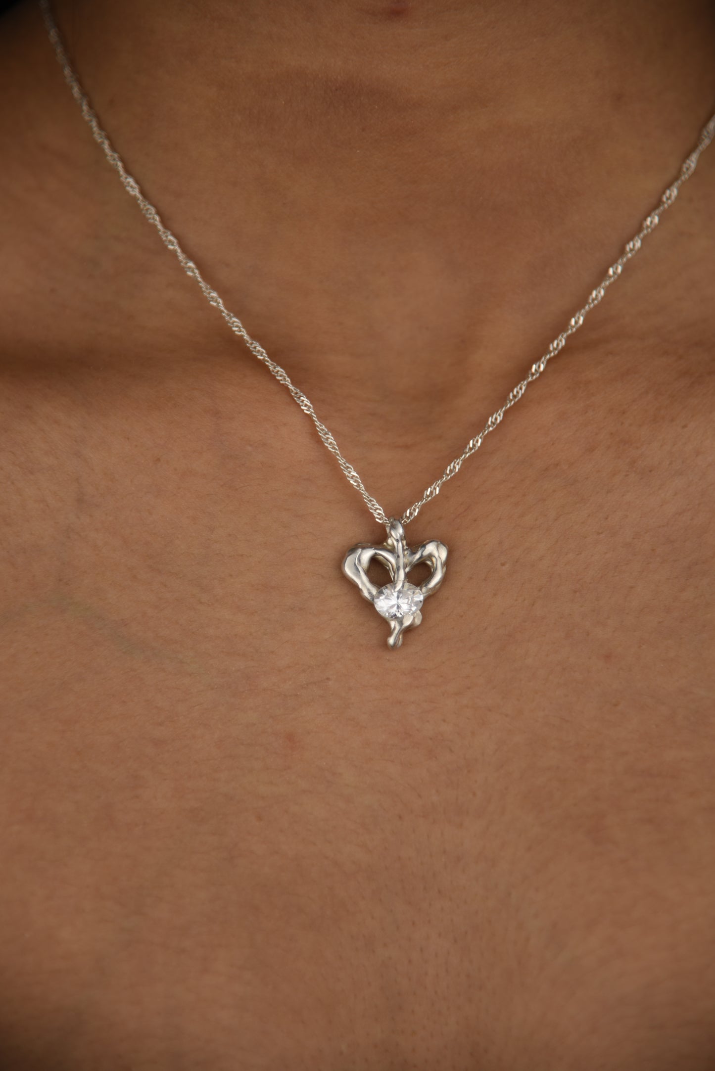 Love Heart Silver Necklace