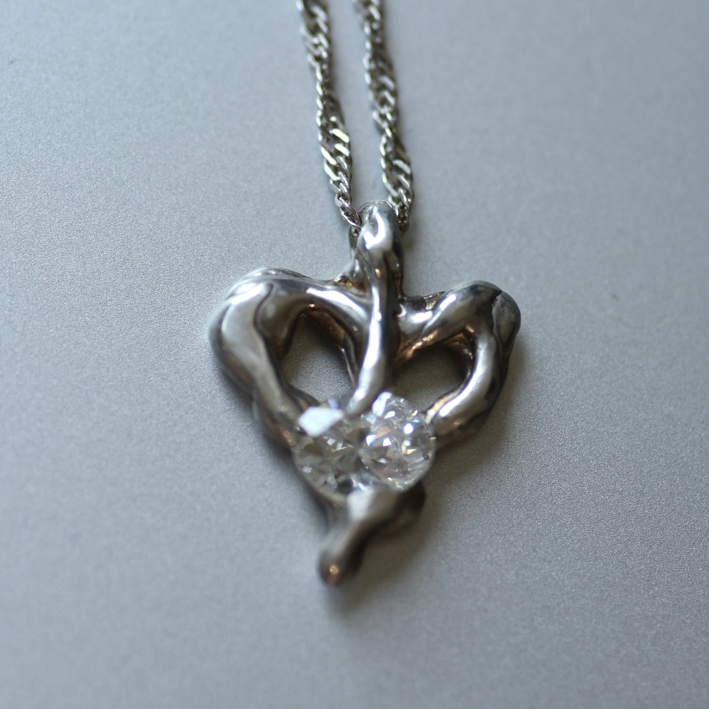 Love Heart Silver Necklace