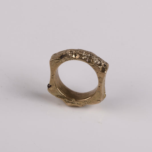 Sandcasted Bronze Ring