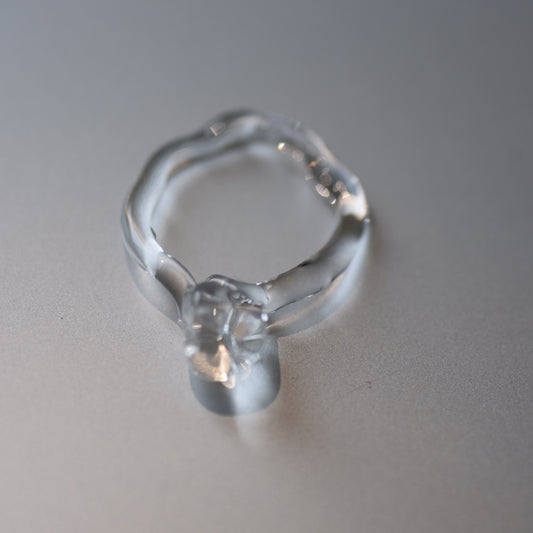 Organic small Glass Ring