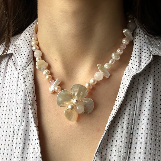 Keshi Seaflower Necklace