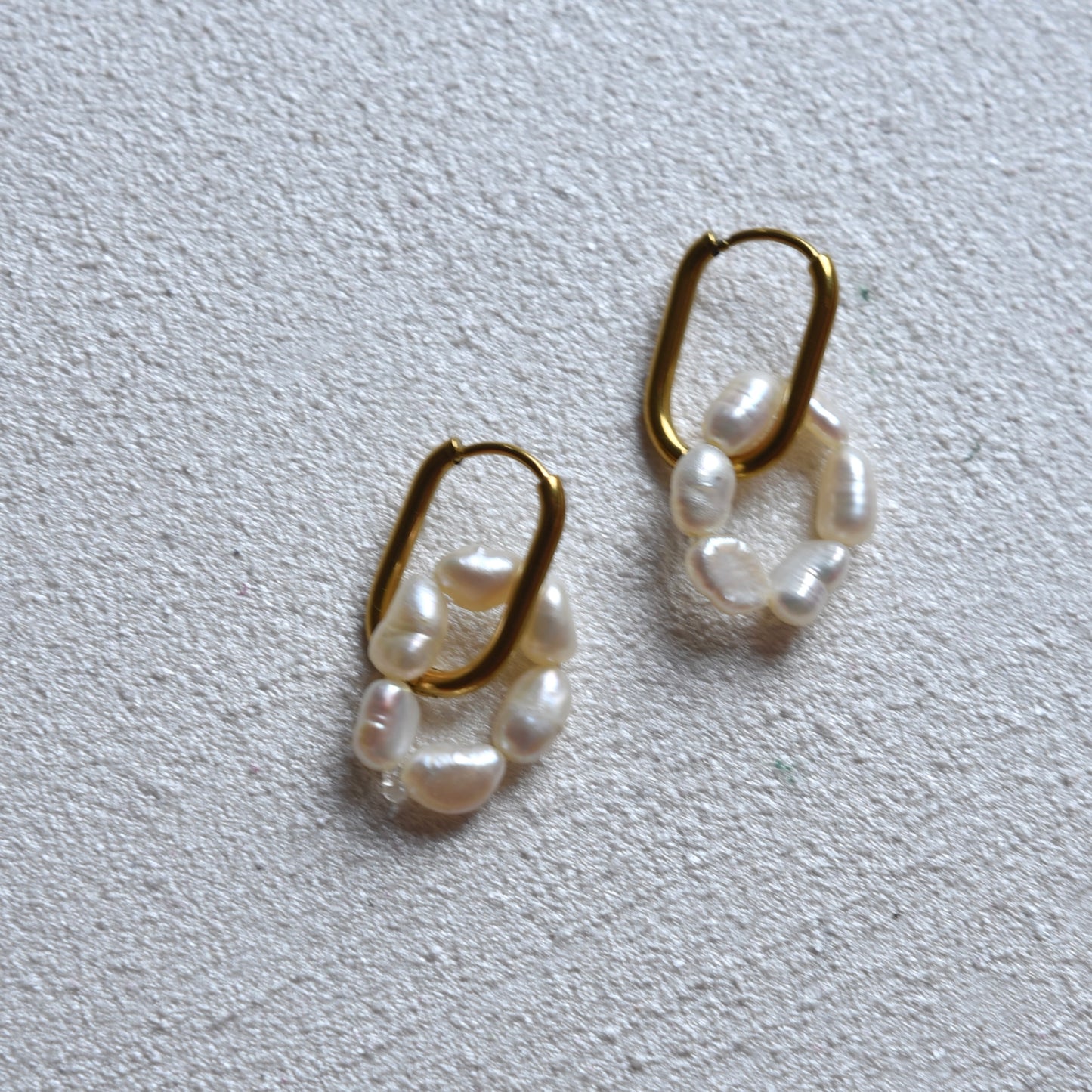 Small Gold Pearl Earrings