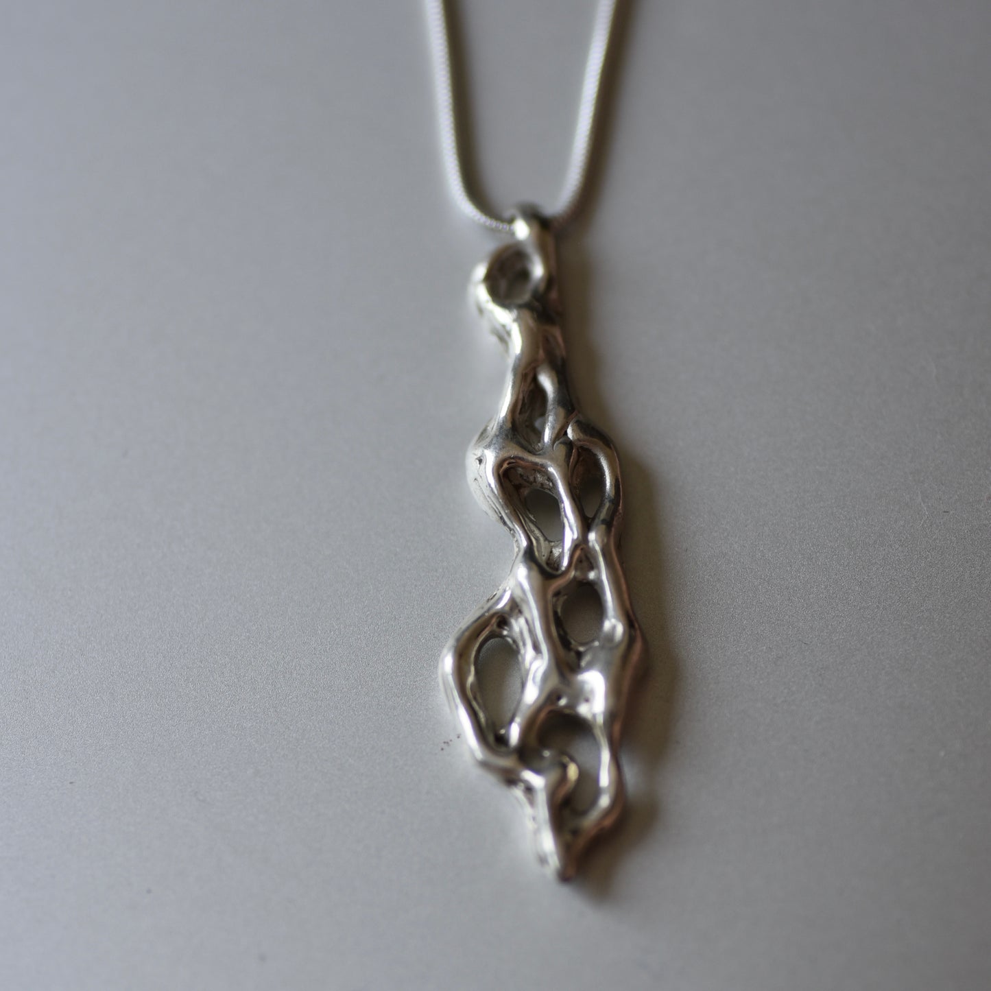Melted Silver Necklace
