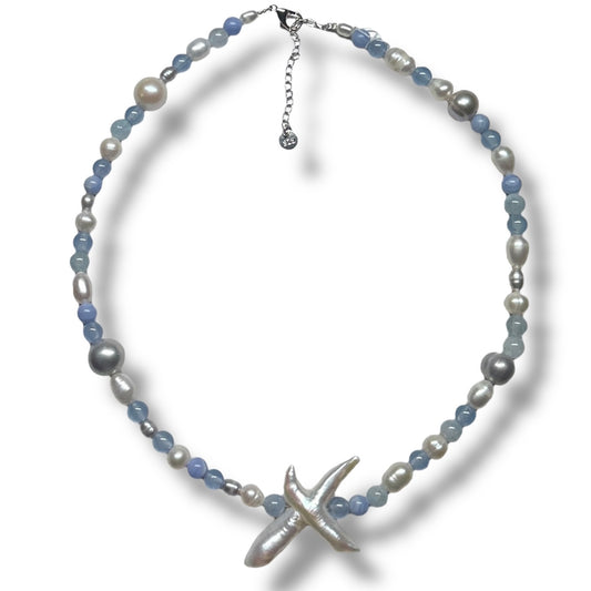 Blue Keshipearl Necklace