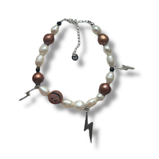 Brown Flash Smiley Bracelet